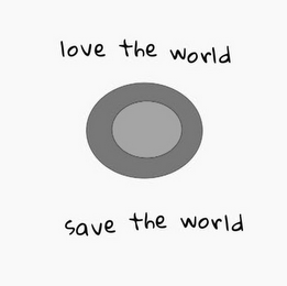 LOVE THE WORLD SAVE THE WORLD logo