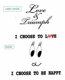 LOVE & TRIUMPH I CHOOSE TO LOVE I CHOOSE TO BE HAPPY logo