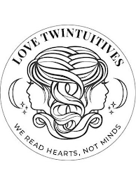 LOVE TWINTUITIVES WE READ HEARTS, NOT MINDS logo