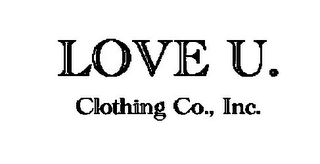 LOVE U. CLOTHING CO., INC. logo