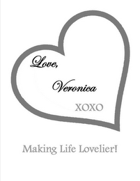 LOVE, VERONICA XOXO MAKING LIFE LOVELIER! logo
