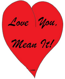 LOVE YOU, MEAN IT! LUMI logo