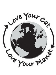 LOVE YOUR CAT LOVE YOUR PLANET logo