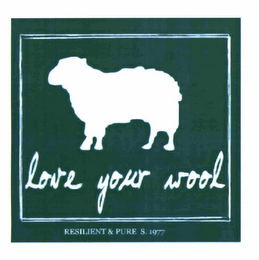 LOVE YOUR WOOL RESILIENT & PURE S. 1977 logo