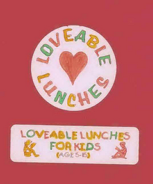 LOVEABLE LUNCHES LOVEABLE LUNCHES FOR KIDS (AGES 5-15) logo