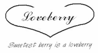 LOVEBERRY SWEETEST BERRY IS A LOVEBERRY logo