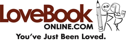 LOVEBOOK ONLINE.COM YOU'VE JUST BEEN LOVED logo
