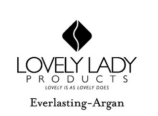 LOVELY LADY PRODUCTS LOVELY IS AS LOVELY DOES EVERLASTING-ARGAN logo