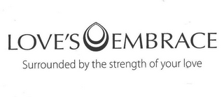 LOVE'S EMBRACE SURROUNDED BY THE STRENGTH OF YOUR LOVE logo