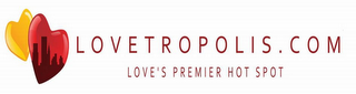 LOVETROPOLIS.COM LOVE'S PREMIER HOT SPOT logo