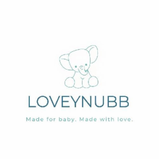 LOVEYNUBB MADE FOR BABY. MADE WITH LOVE. logo