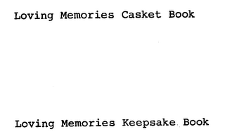 LOVING MEMORIES CASKET BOOK LOVING MEMORIES KEEPSAKE BOOK logo