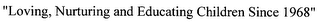 "LOVING, NURTURING AND EDUCATING CHILDREN SINCE 1968" logo