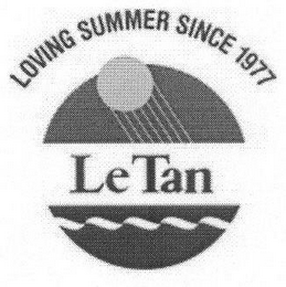 LOVING SUMMER SINCE 1977 LE TAN logo