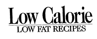 LOW CALORIE LOW FAT RECIPES logo
