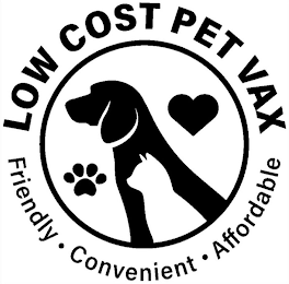LOW COST PET VAX FRIENDLY · CONVENIENT · AFFORDABLE logo