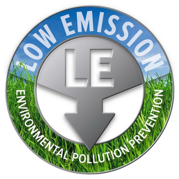 LOW EMISSION LE ENVIRONMENTAL POLLUTIONPREVENTION logo