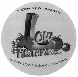 LOW HISTAMINES WWW.LOWHISTAMINES.COM logo