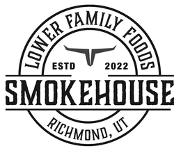LOWER FAMILY FOODS ESTD 2022 SMOKEHOUSE RICHMOND, UT logo