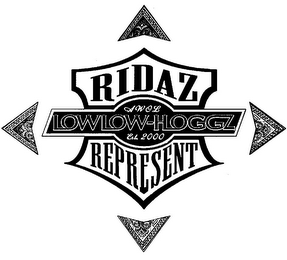 LOWLOW-HOGGZ RIDAZ REPRESENT AWOL EST. 2000 logo