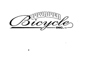LOWRIDER BICYCLE INC. logo