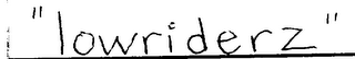 LOWRIDERZ logo