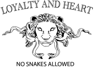 LOYALTY AND HEART NO SNAKES ALLOWED logo