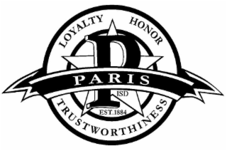 LOYALTY HONOR P PARIS ISD EST. 1884 TRUSTWORTHINESS logo