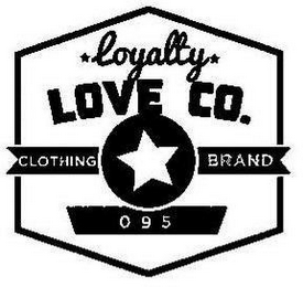 LOYALTY LOVE CO. 095 CLOTHING BRAND logo