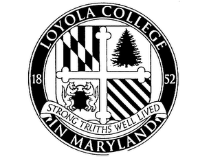 LOYOLA COLLEGE IN MARYLAND STRONG TRUTHS WELL LIVED 1852 logo