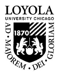 LOYOLA UNIVERSITY CHICAGO AD MAJOREM DEI GLORIAM 1870 logo
