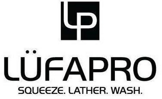LP LÜFAPRO SQUEEZE. LATHER. WASH. logo