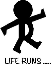LR LIFE RUNS..... logo