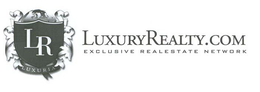 LR LUXURIA LUXURYREALTY.COM EXCLUSIVE REALESTATE NETWORK logo