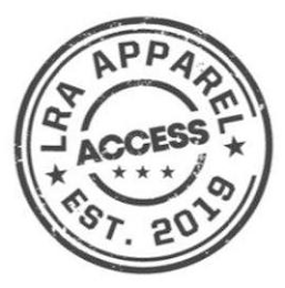 LRA APPAREL EST. 2019 ACCESS logo