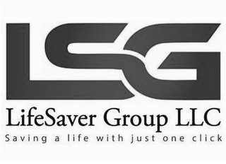 LSG LIFESAVER GROUP LLC SAVING A LIFE WITH JUST ONE CLICK logo