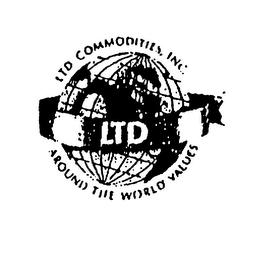 LTD LTD COMMODITIES, INC. AROUND THE WORLD VALUES logo