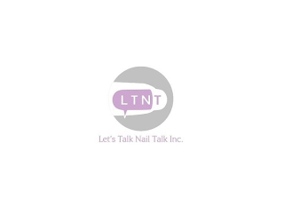LTNT LET'S TALK NAIL TALK INC. logo