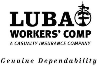 LUBA WORKERS' COMP A CASUALTY INSURANCE COMPANY GENUINE DEPENDABILITY logo