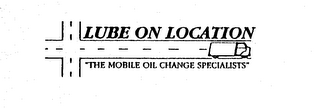 LUBE ON LOCATION "THE MOBILE OIL CHANGE SPECIALISTS" logo