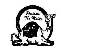LUBRI-GAS THE CORRECT MOTOR FUEL PROTECTS THE MOTOR CLEANS AND LUBRICATES AS IT POWERS YOUR MOTOR logo