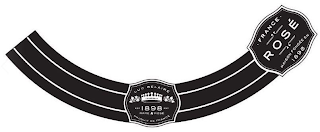 LUC BELAIRE EST 1898 EST RARE ROSÉ PRODUIT DE FRANCE ·FRANCE· ROSÉ MAISON FONDÉE EN 1898 logo