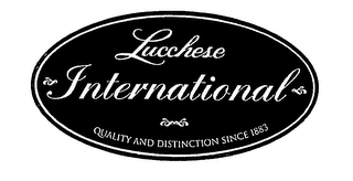LUCCHESE INTERNATIONAL QUALITY AND DISTINCTION SINCE 1883 logo