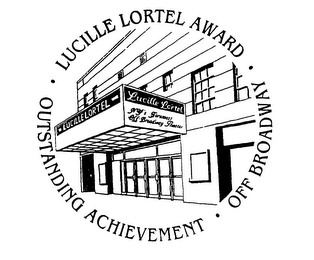LUCILLE LORTEL AWARD OUTSTANDING ACHIEVEMENT OFF BROADWAY LUCILLE LORTEL NY'S FOREMOST OFF-BROADWAY THEATER logo