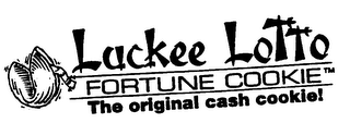 LUCKEE LOTTO FORTUNE COOKIE THE ORIGINAL CASH COOKIE! logo