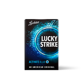 LUCKIES LUCKY STRIKE ACTIVATE BLUE AN AMERICAN ORIGINAL logo