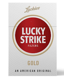 LUCKIES LUCKY STRIKE FILTERS GOLD AN AMERICAN ORIGINAL logo