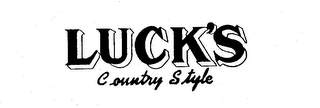 LUCK'S COUNTRY STYLE logo