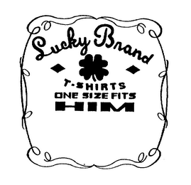 LUCKY BRAND T-SHIRTS ONE SIZE FITS HIM logo