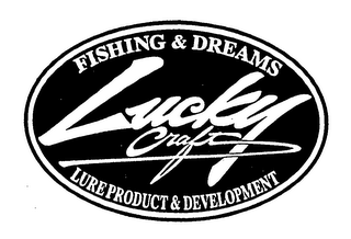 LUCKY CRAFT FISHING & DREAMS LURE PRODUCT & DEVELOPMENT logo